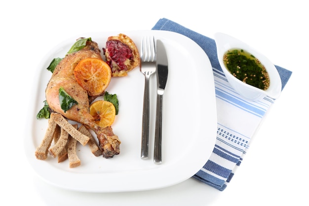 Widok talerzy z potrawami